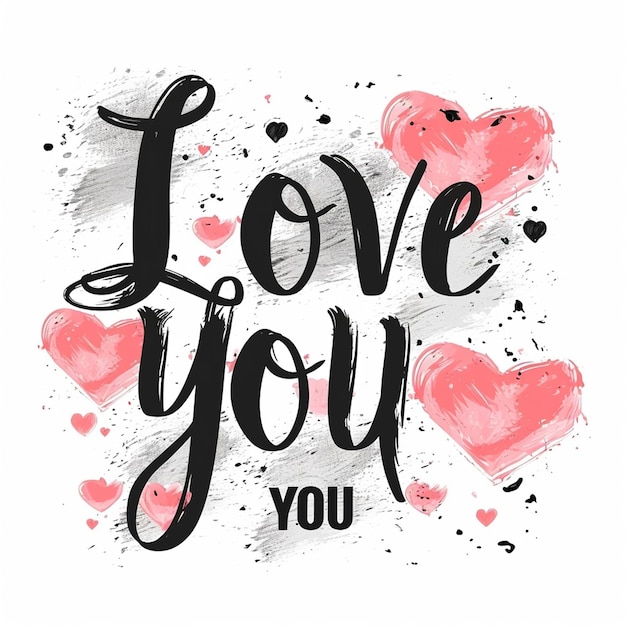 Photo a i love you lettering