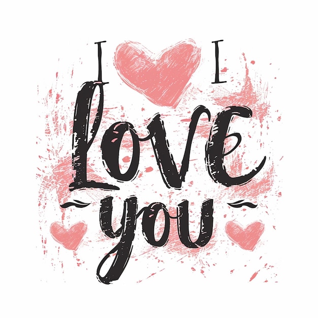 Photo i love you lettering