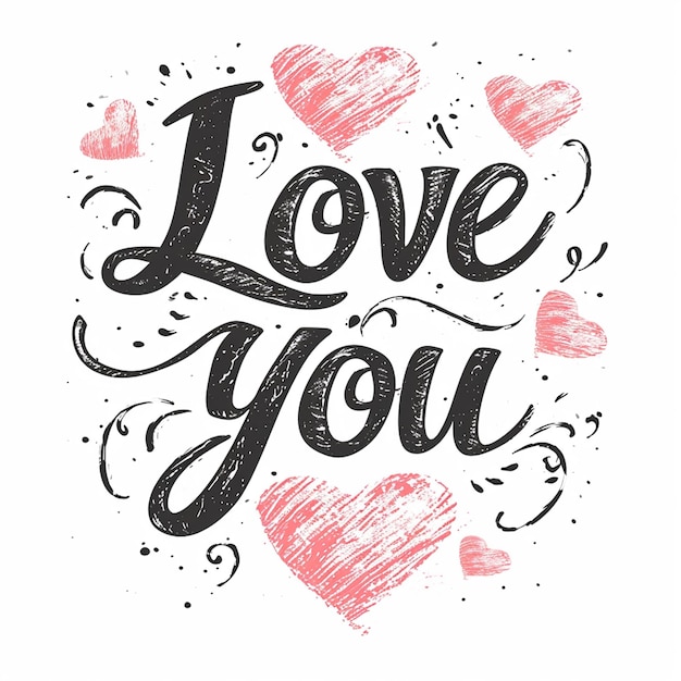 Photo i love you lettering