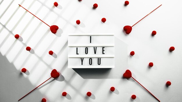 Photo i love you sign on with background