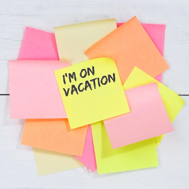 I'm on vacation travel traveling holiday holidays relax relaxed break free time business concept