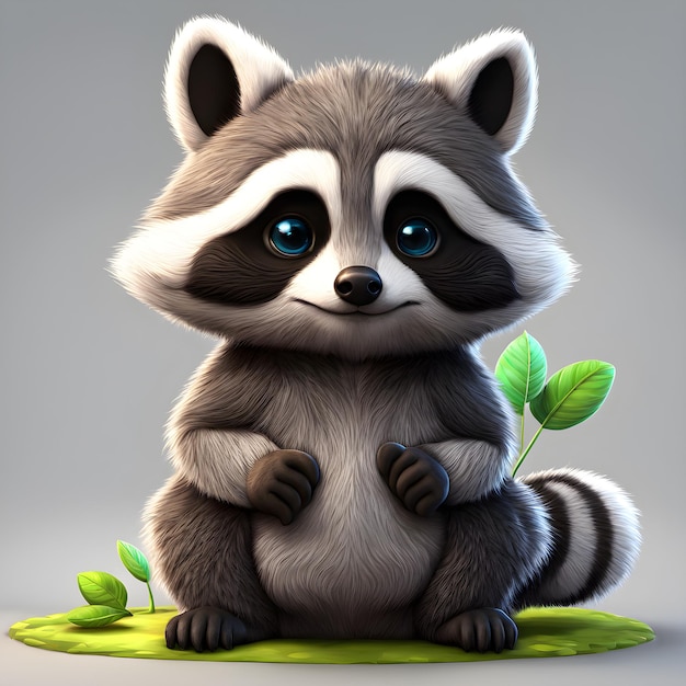 I recently came across a 3D chubby cute baby raccoon cartoon and I have to say it was absolutely ad