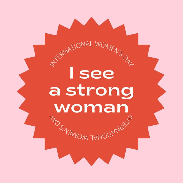 I see a strong woman