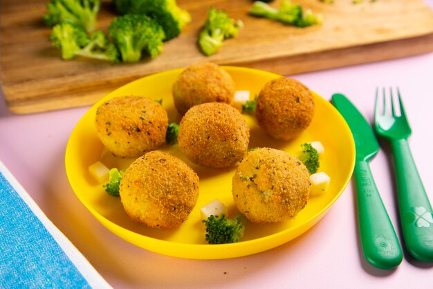 Iberico ham croquette. Premium tapa in Spain.