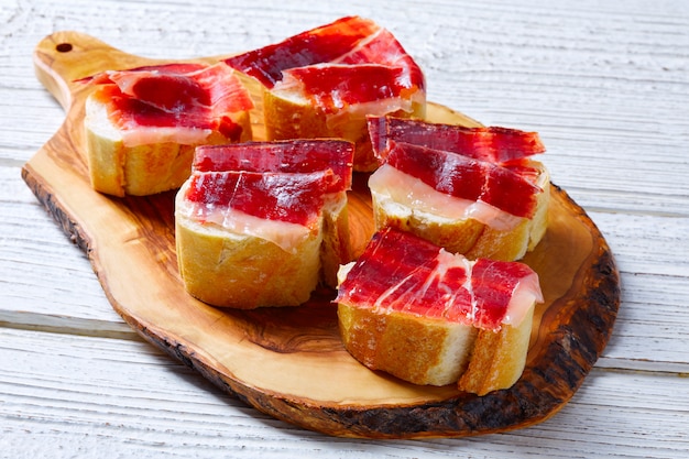 Iberische ham uit spanje tapas pinchos
