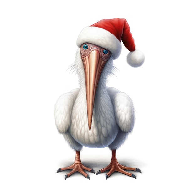 Ibis wearing Santa Hat