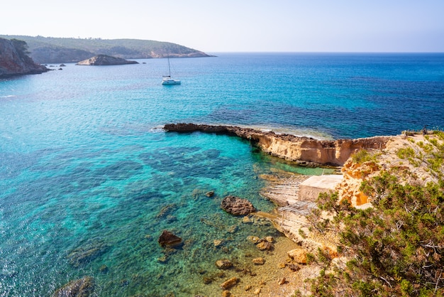 Ibiza Cala Xarraca in Sant Joan of Balearics