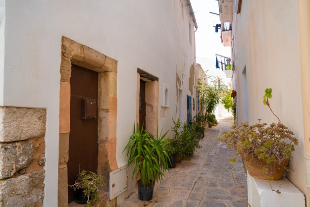 Ibiza Eivissa downtown Dalt Vila facades