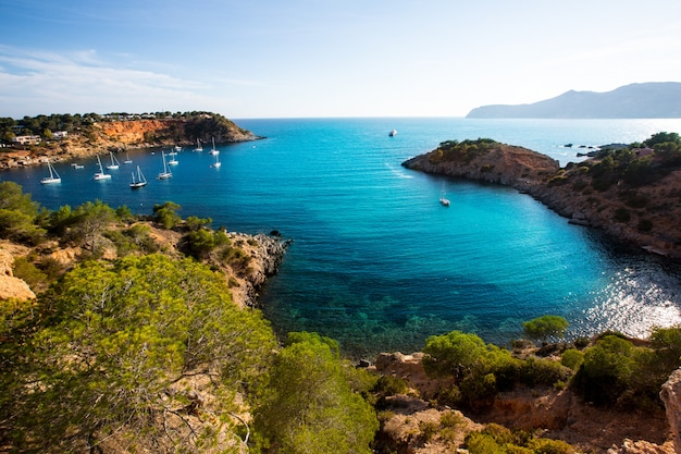 Ibiza Es Porroig ook Port Roig zicht op Balearic