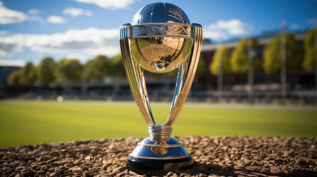 Foto trofeo della coppa del mondo di cricket maschile icc