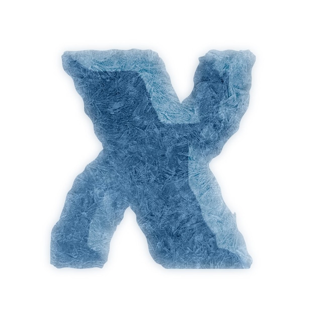 Ice Alphabet Letter X