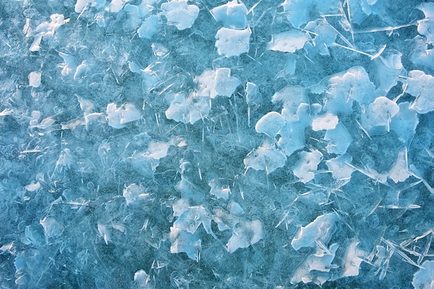 氷の背景。氷の自然な背景