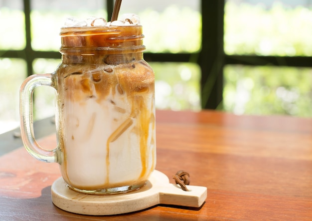 Photo ice blend caramel coffee