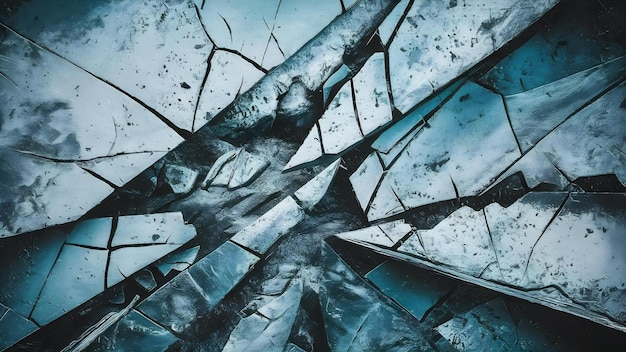 Ice blue cracked grunge texture background