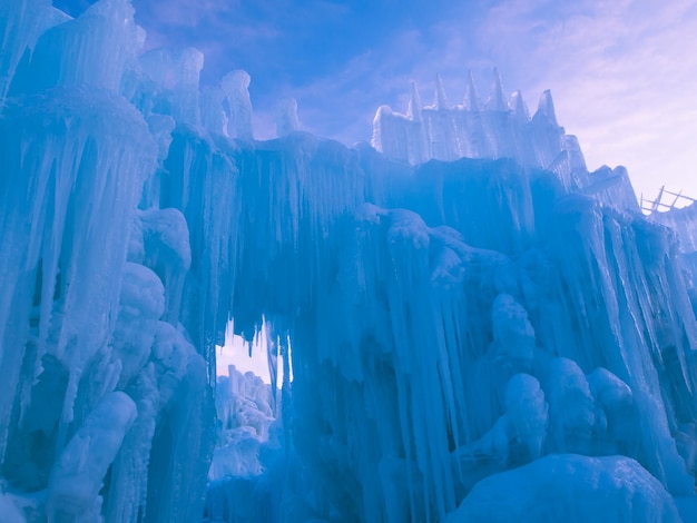 Ice Castles of Silverthorne, Colorado.