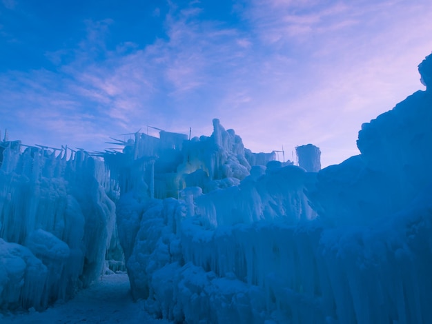 コロラド州シルバーソーンの氷の城。