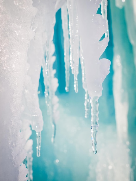 Photo ice castles of siverthorne, colorado.