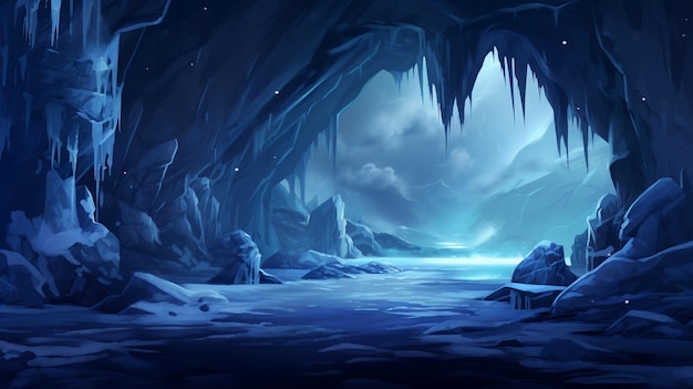 Ice cave background