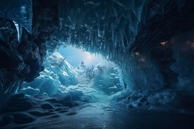 Ice Cave landscape Generative AI