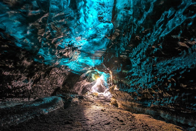 Photo ice cave in vatnajokull, iceland