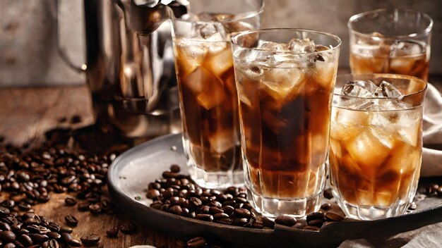 Ice Coffee Background Very Cool