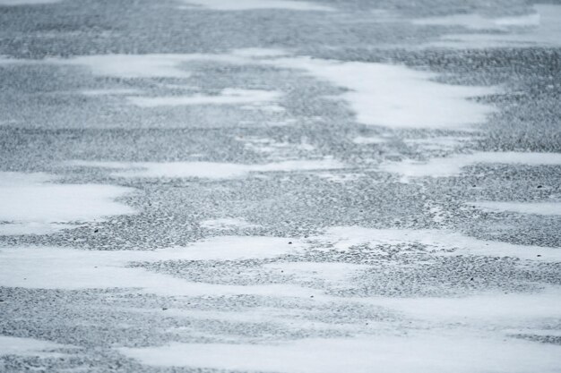 Photo ice covered pavement