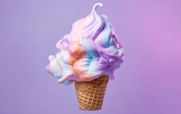 アイスクリームの抽象的な背景とテキストの空白 AI Generative