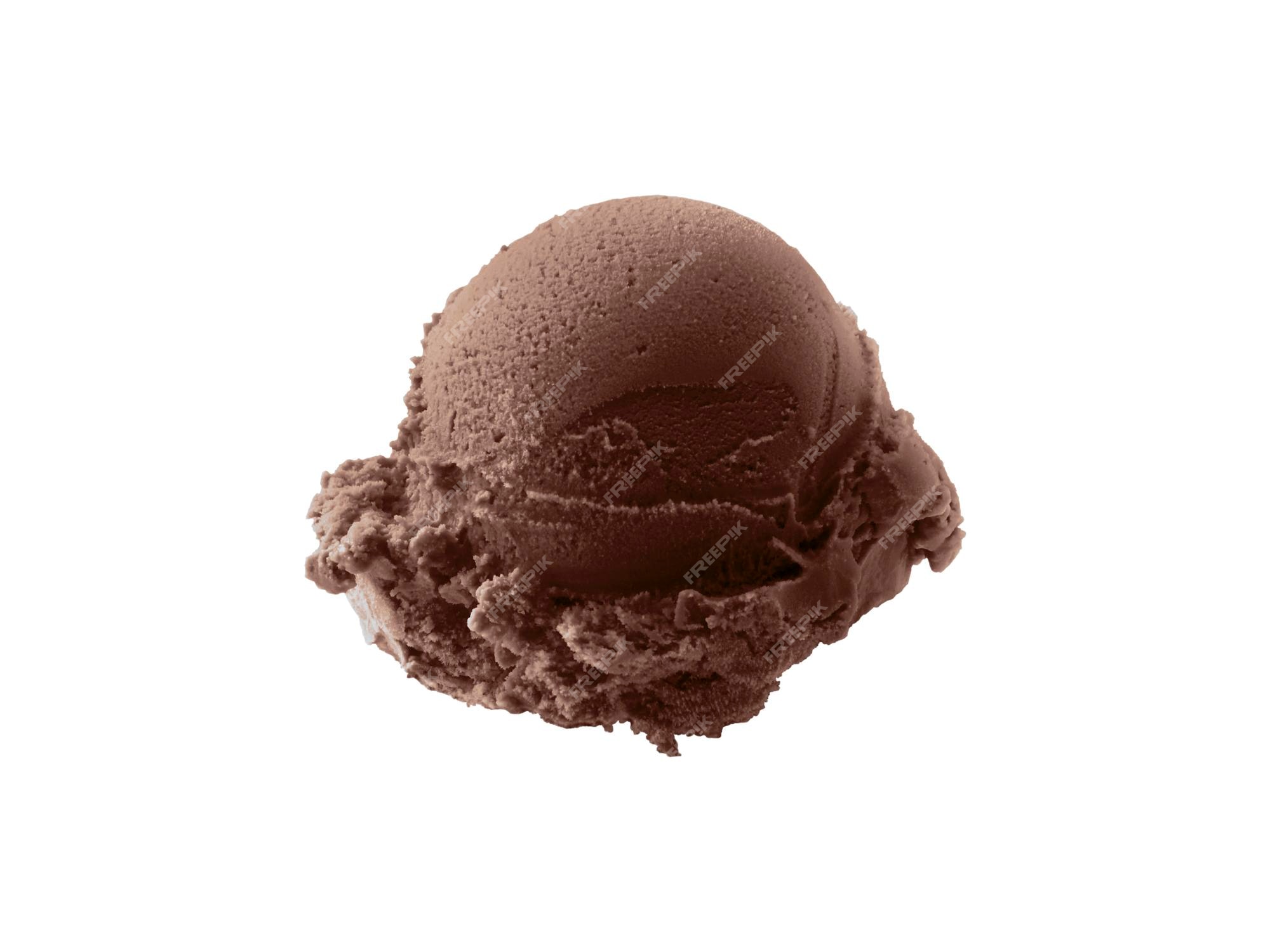 Chocolate Ice Cream Ball White Background Stock Photo by ©billiondigital  207520942