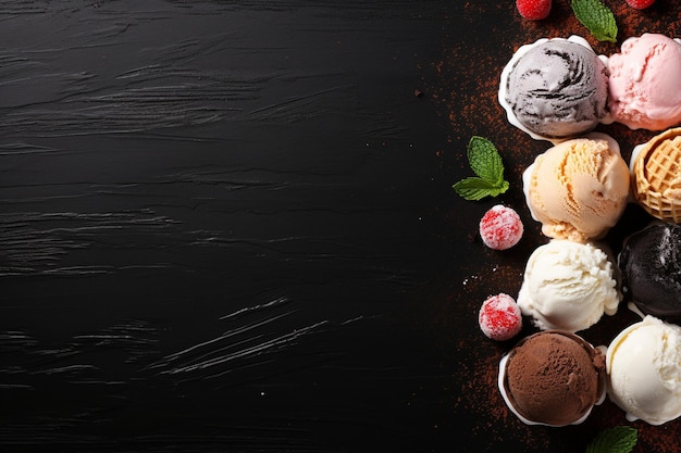 Ice cream blackboard background style