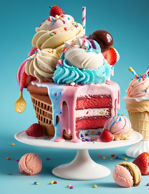 아이스크림 케이크 디저트