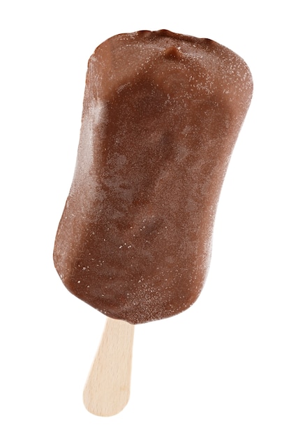 Ice cream in chocolate glaze  on a wooden stick