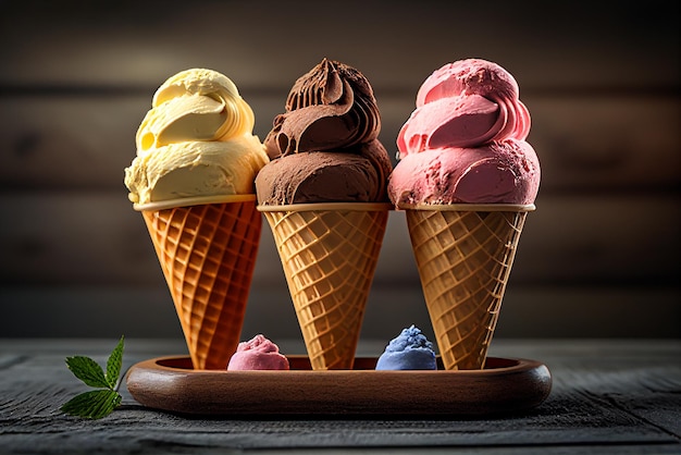 ice cream cone gelato