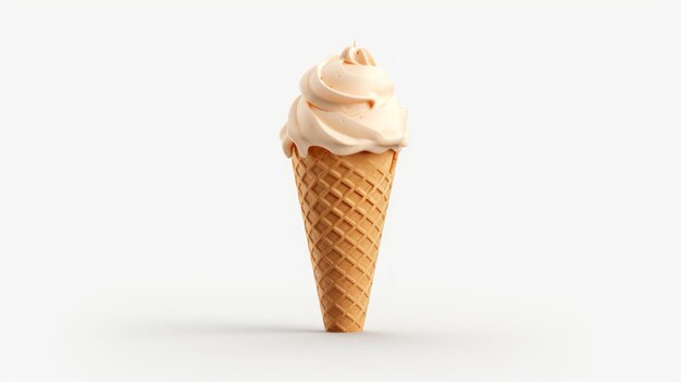 Ice cream cone isolated on White Background