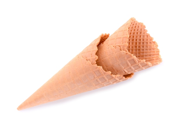 Ice cream cone isolated on white