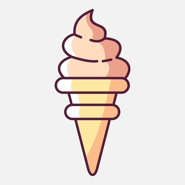 ice cream cone vector icon