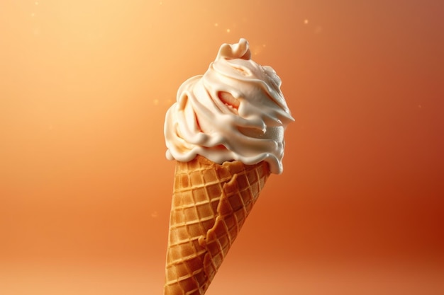 Рожок мороженого с карамелью Иллюстрация AI GenerativexA