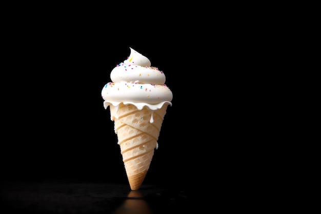 ice cream cone with nuts