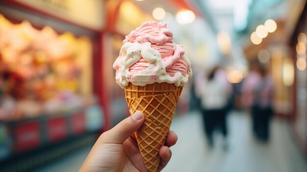 ice cream in a container