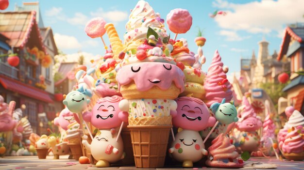 Photo ice cream day japan 9th may generative ai