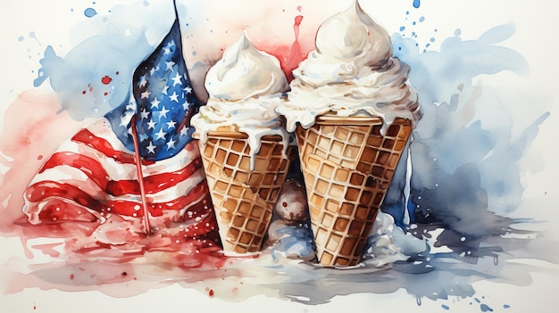 Ice Cream Day USA July 21 Generative AI