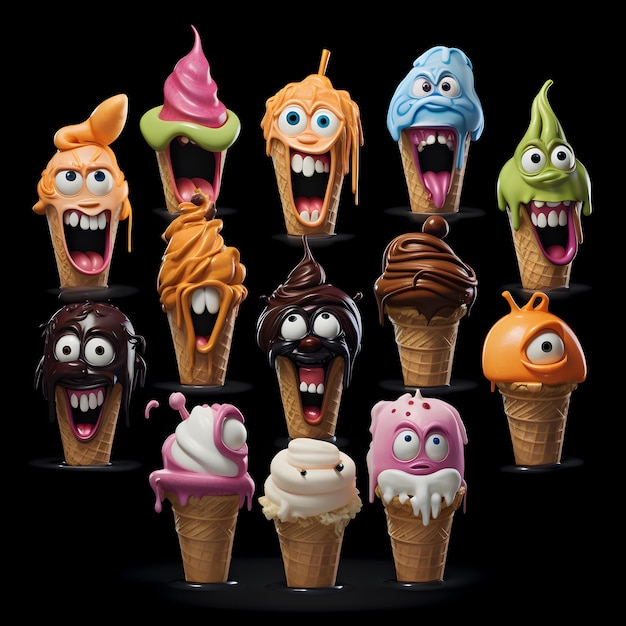 Photo ice cream illustration