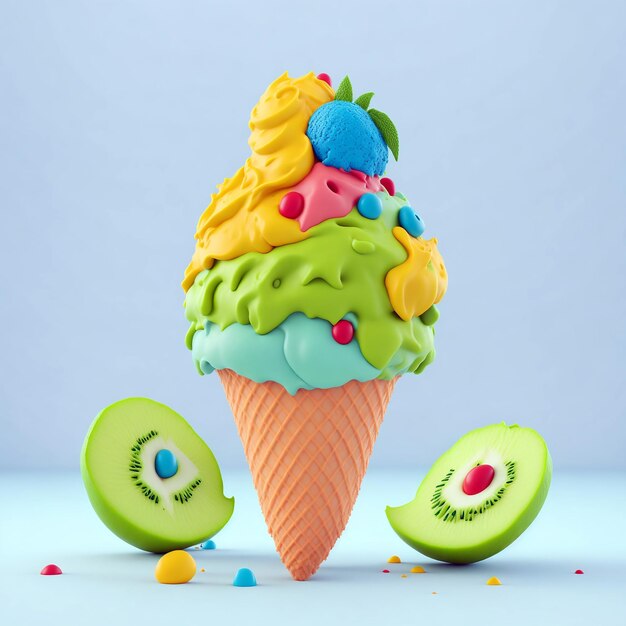 Ice cream kiwi