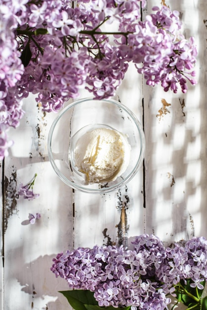 ice cream and lilac