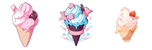 Photo ice cream logo 2d