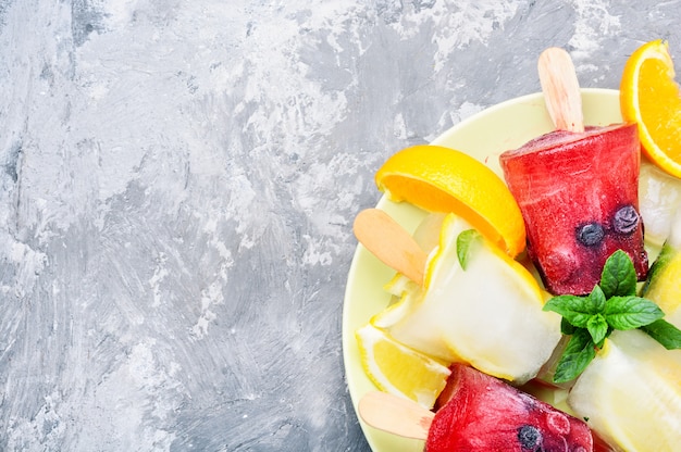 Ice cream popsicles