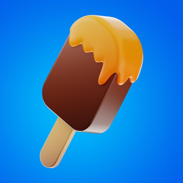 ice cream premium food icon 3d rendering on isolated background