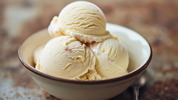 ice cream scoops served in bowl