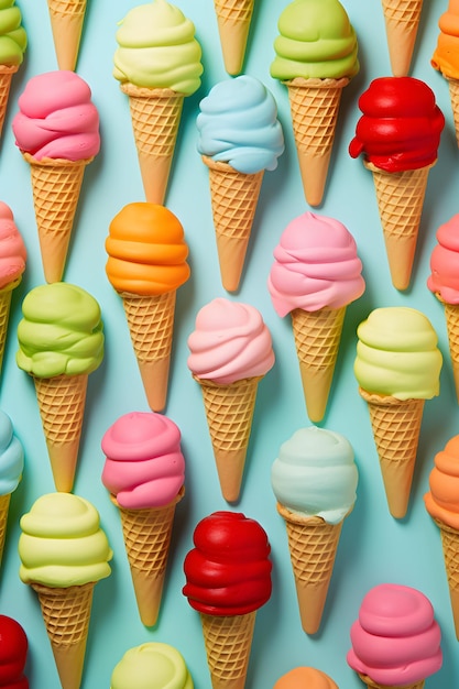 Ice cream seamless pattern