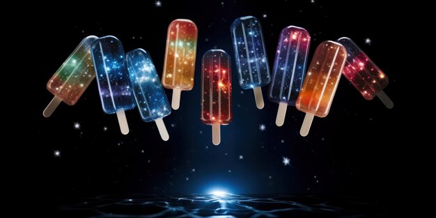 Ice cream on a space background