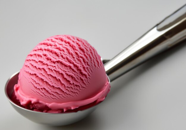 ice cream on spoon